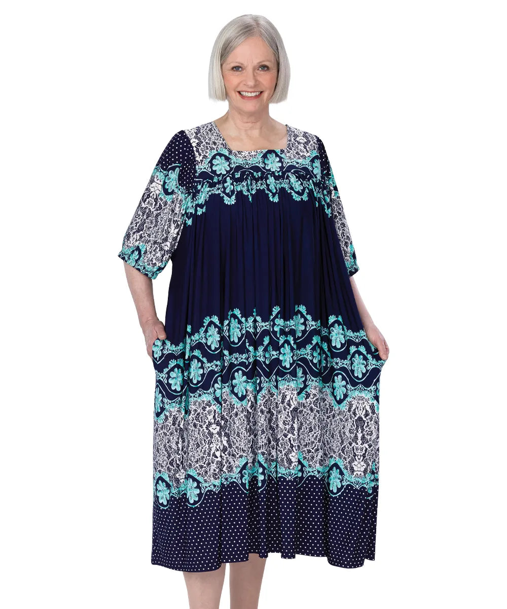 Senior Women's Float Dress - Moo Moo Lounge House Dress | One Size Fits Most