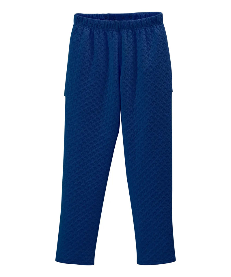Women’s Open-Back Adaptive Quilted Knit Track Suit Pant