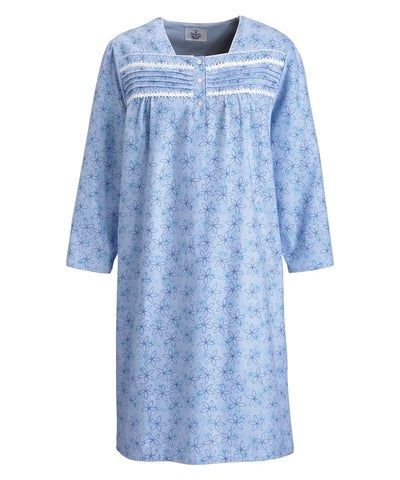 Snapklik.com : Womens Open Back Adaptive 100% Cotton Flannel Hospital Gown