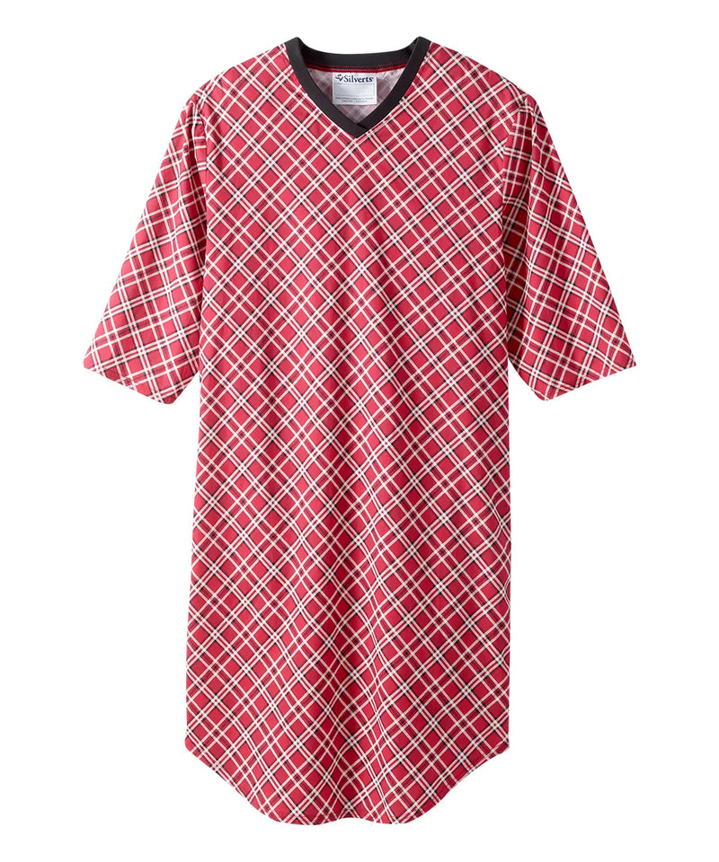 Mens Adaptive Hospital Patient Nightgowns Open Back Cotton