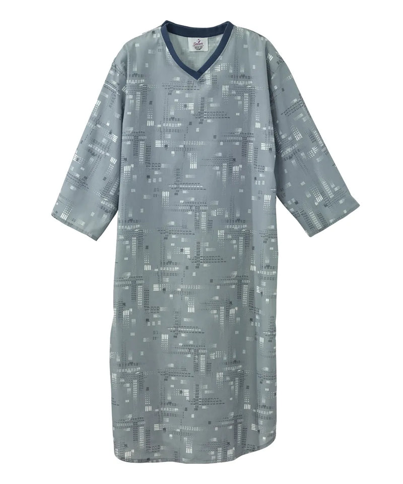 Mens Adaptive Hospital Patient Nightgowns Open Back Cotton