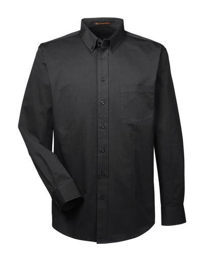 Men's 100% Cotton Long-Sleeve Button Up Twill Shirt