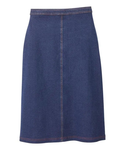 Women's Self Dressing Pull-on Denim Midi Skirt