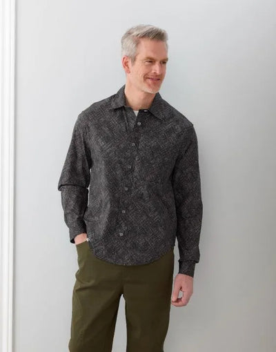 Men's Self Dressing Magnetic Buttons Dress Shirt